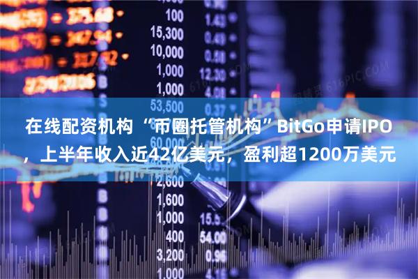 在线配资机构 “币圈托管机构”BitGo申请IPO，上半年收入近42亿美元，盈利超1200万美元